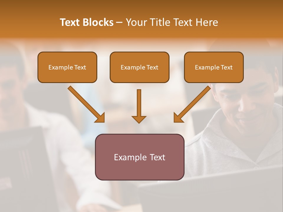A Group Of People Working On Computers In A Classroom PowerPoint Template