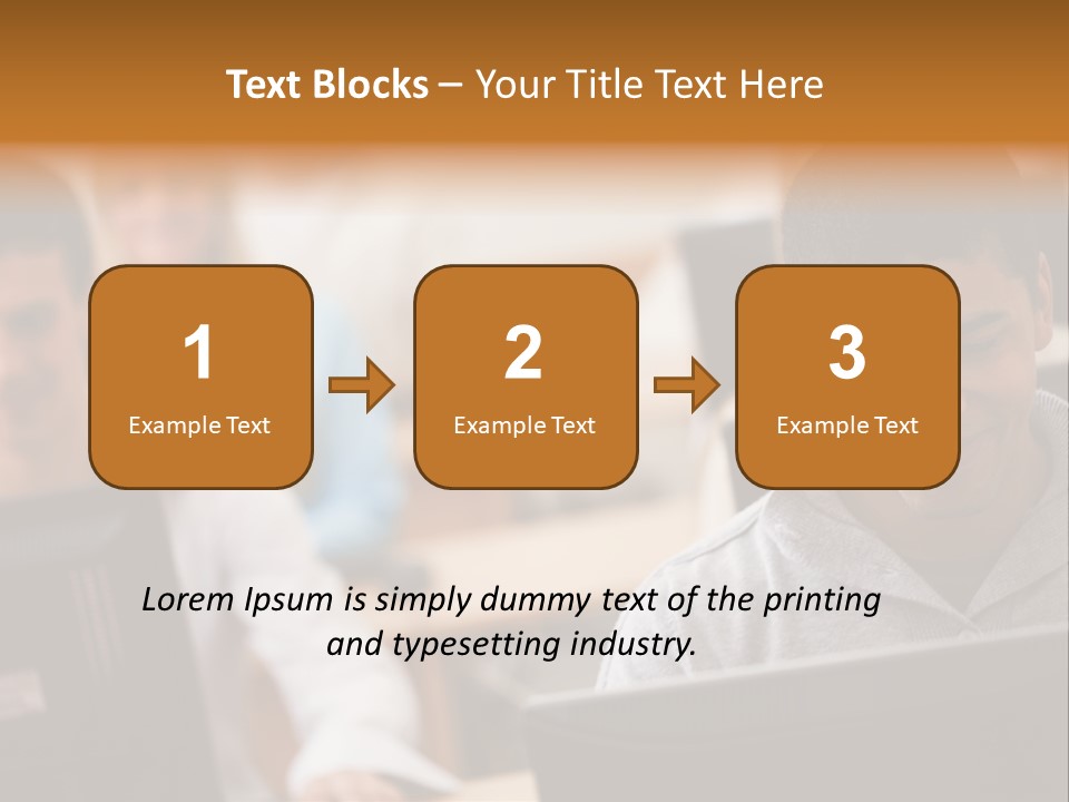 A Group Of People Working On Computers In A Classroom PowerPoint Template
