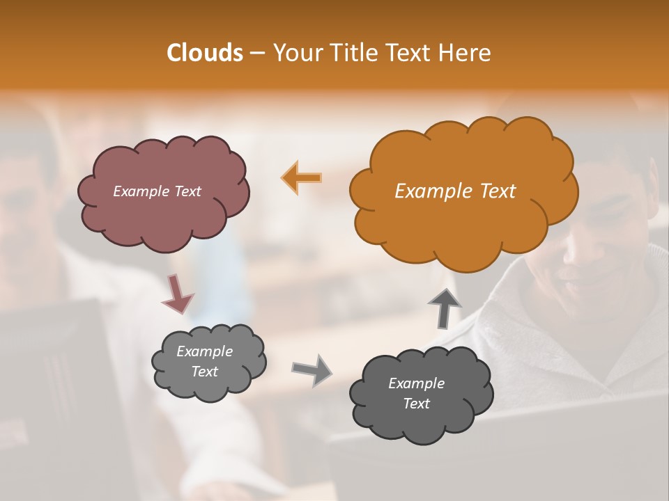 A Group Of People Working On Computers In A Classroom PowerPoint Template