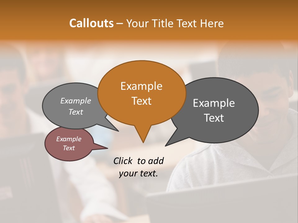 A Group Of People Working On Computers In A Classroom PowerPoint Template