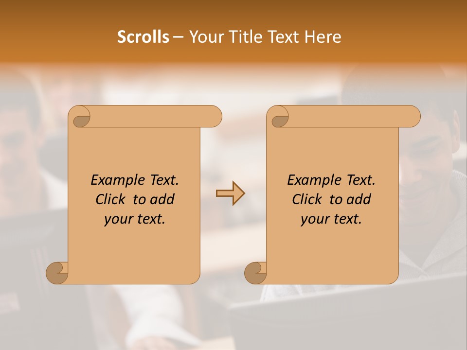A Group Of People Working On Computers In A Classroom PowerPoint Template