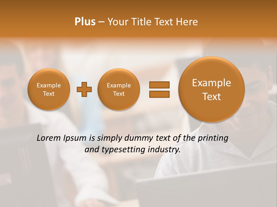 A Group Of People Working On Computers In A Classroom PowerPoint Template
