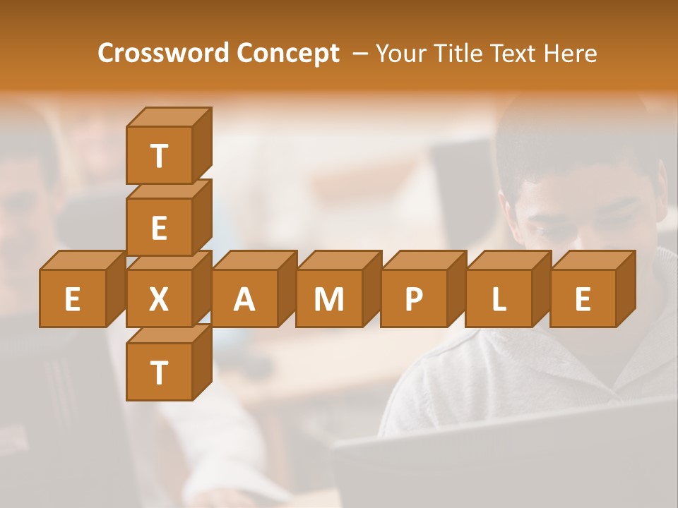 A Group Of People Working On Computers In A Classroom PowerPoint Template