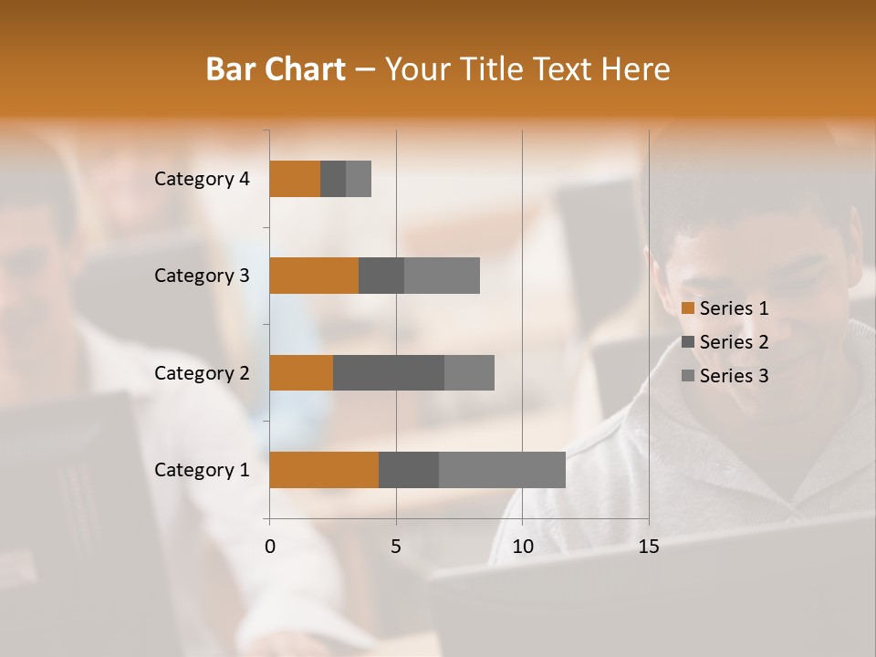 A Group Of People Working On Computers In A Classroom PowerPoint Template