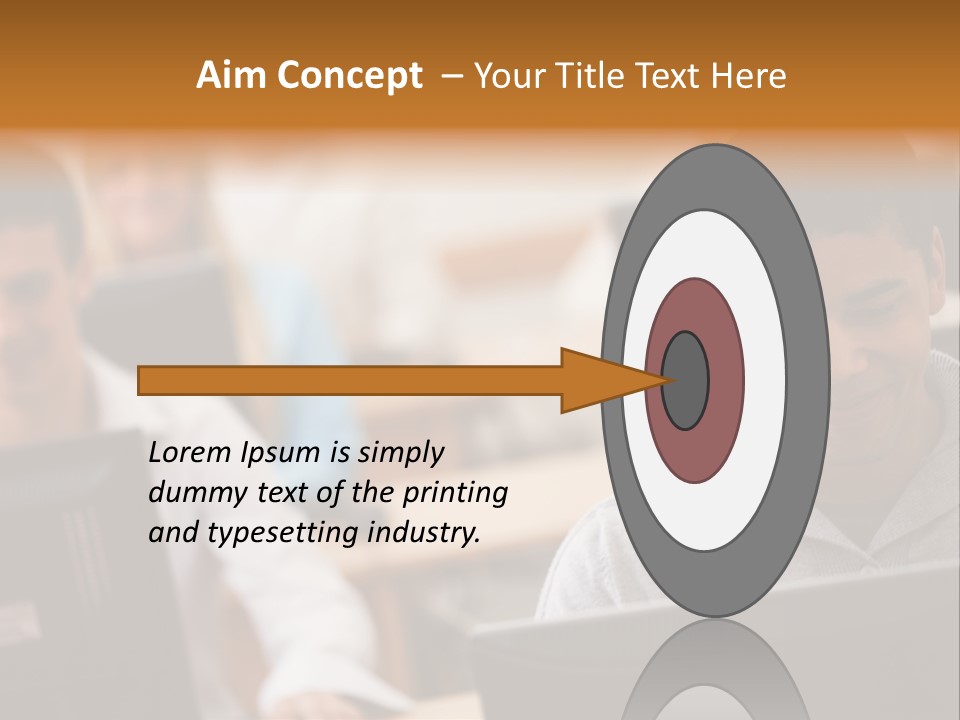 A Group Of People Working On Computers In A Classroom PowerPoint Template