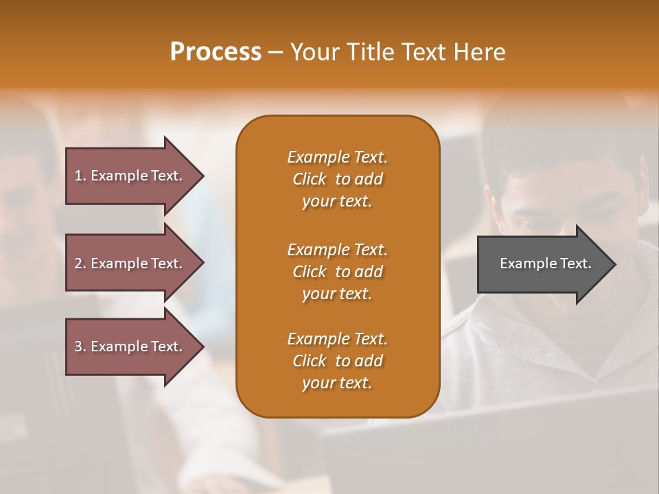 A Group Of People Working On Computers In A Classroom PowerPoint Template