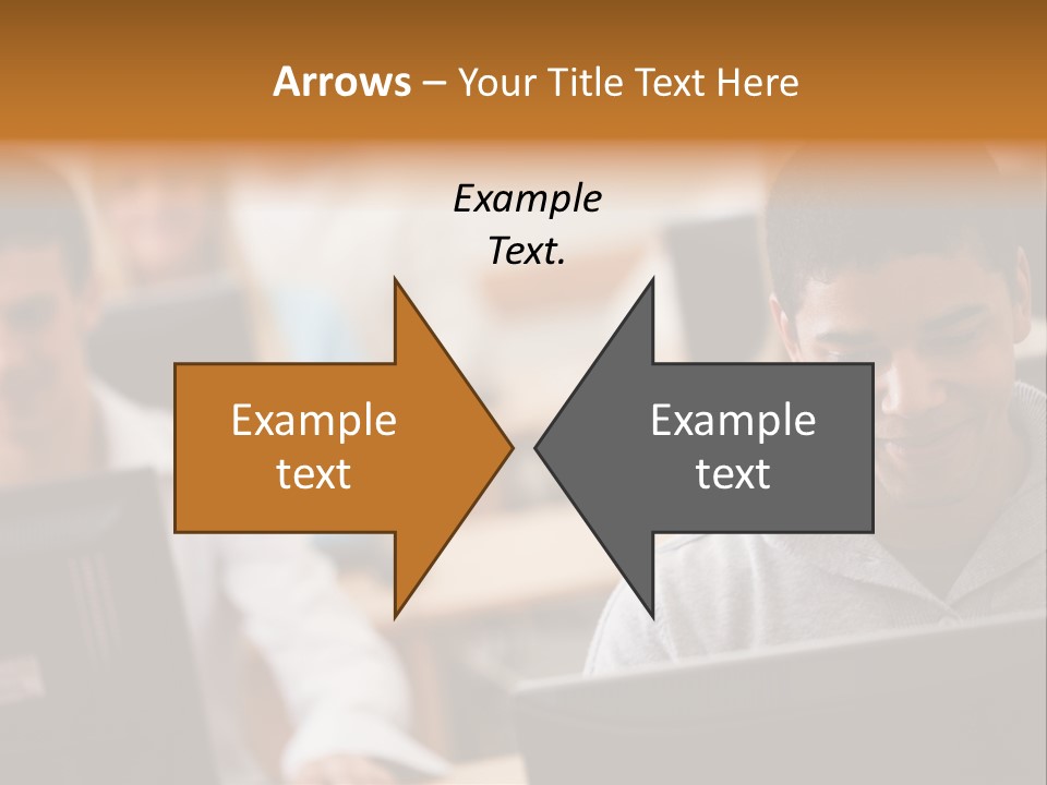 A Group Of People Working On Computers In A Classroom PowerPoint Template