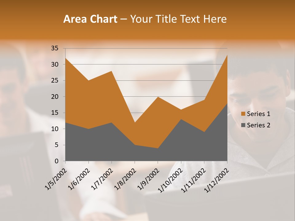 A Group Of People Working On Computers In A Classroom PowerPoint Template