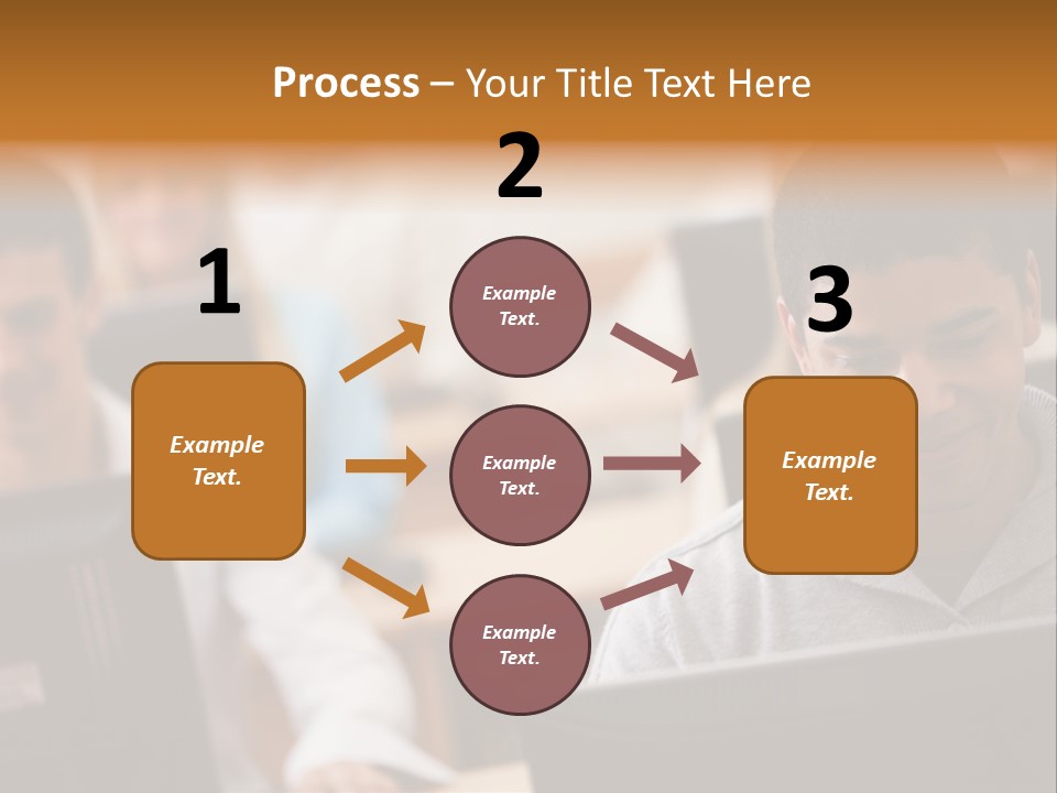 A Group Of People Working On Computers In A Classroom PowerPoint Template