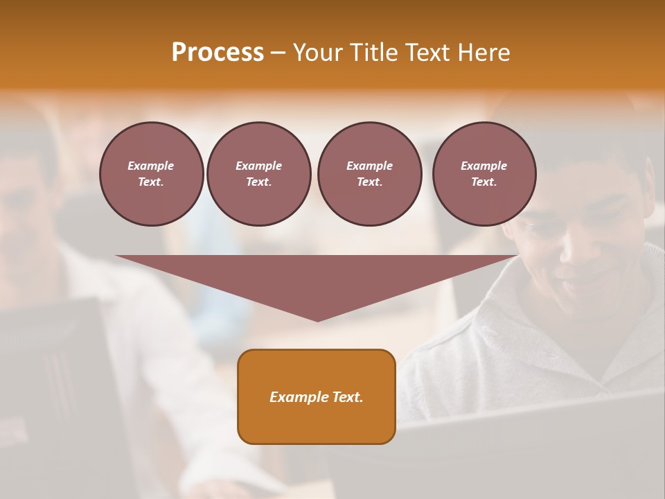 A Group Of People Working On Computers In A Classroom PowerPoint Template