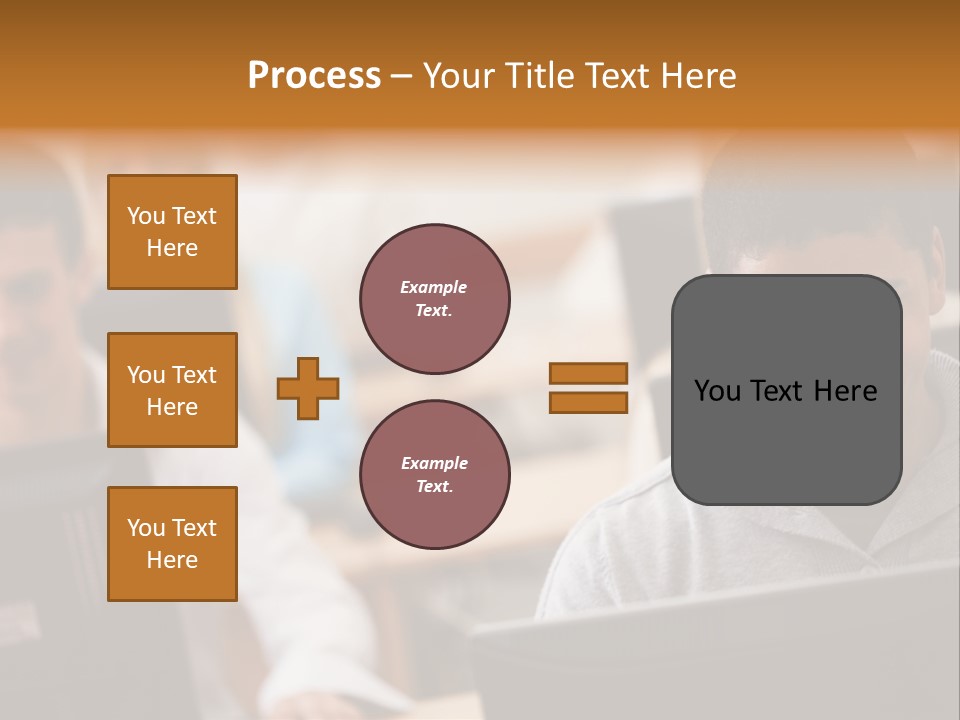 A Group Of People Working On Computers In A Classroom PowerPoint Template