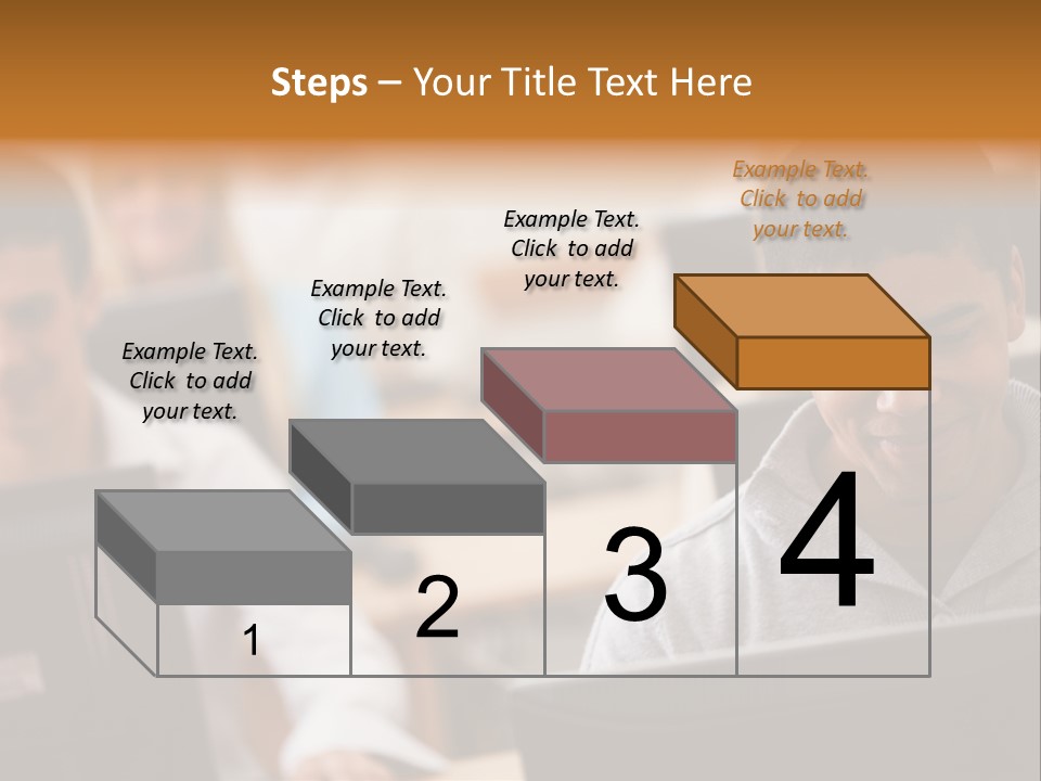 A Group Of People Working On Computers In A Classroom PowerPoint Template