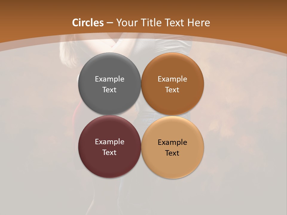 A Man And A Woman Dancing Together In Front Of A Brown Background PowerPoint Template