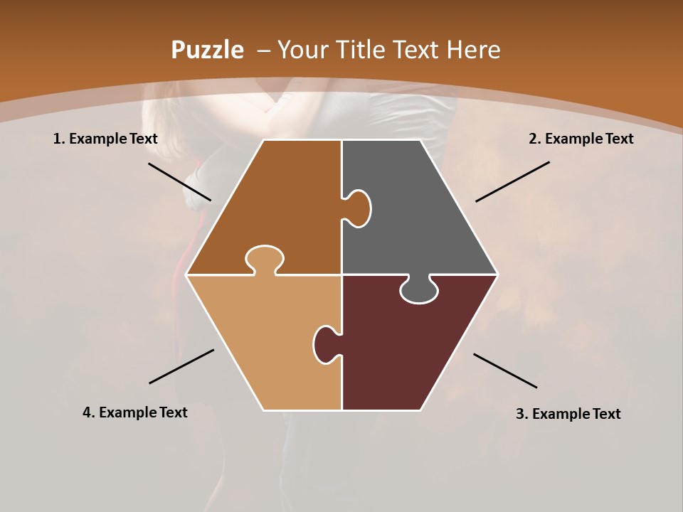 A Man And A Woman Dancing Together In Front Of A Brown Background PowerPoint Template