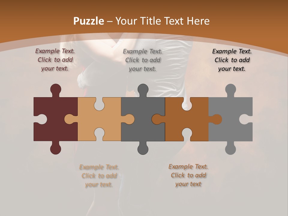 A Man And A Woman Dancing Together In Front Of A Brown Background PowerPoint Template