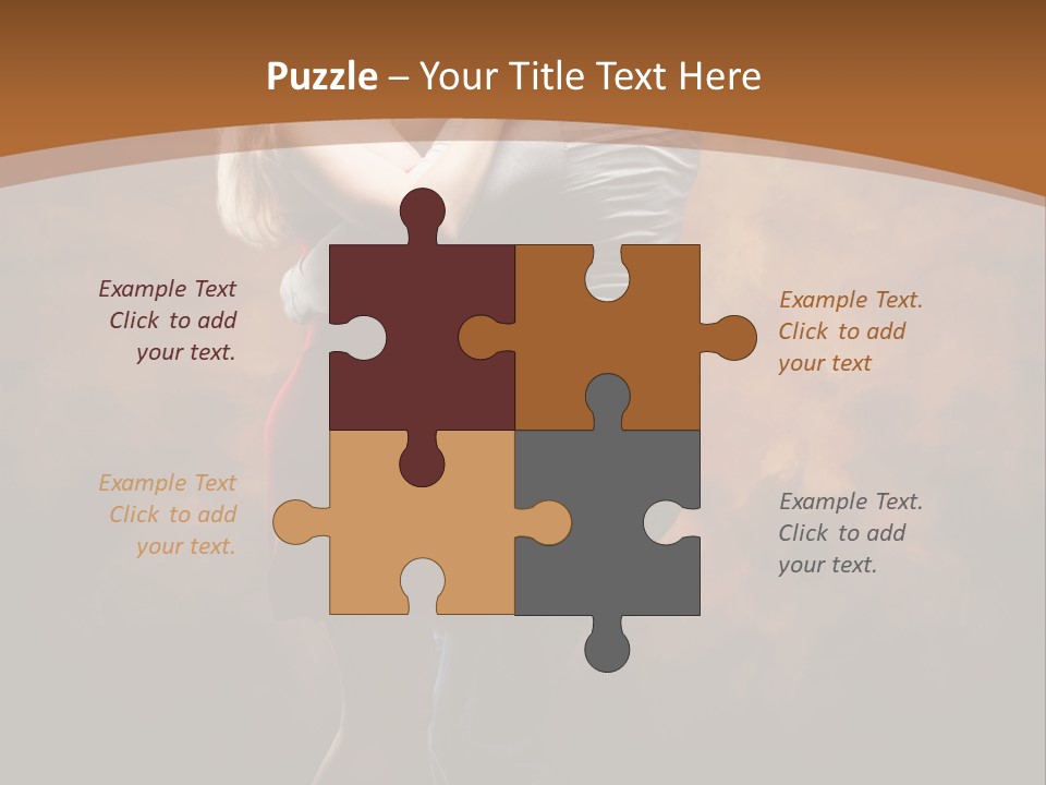 A Man And A Woman Dancing Together In Front Of A Brown Background PowerPoint Template