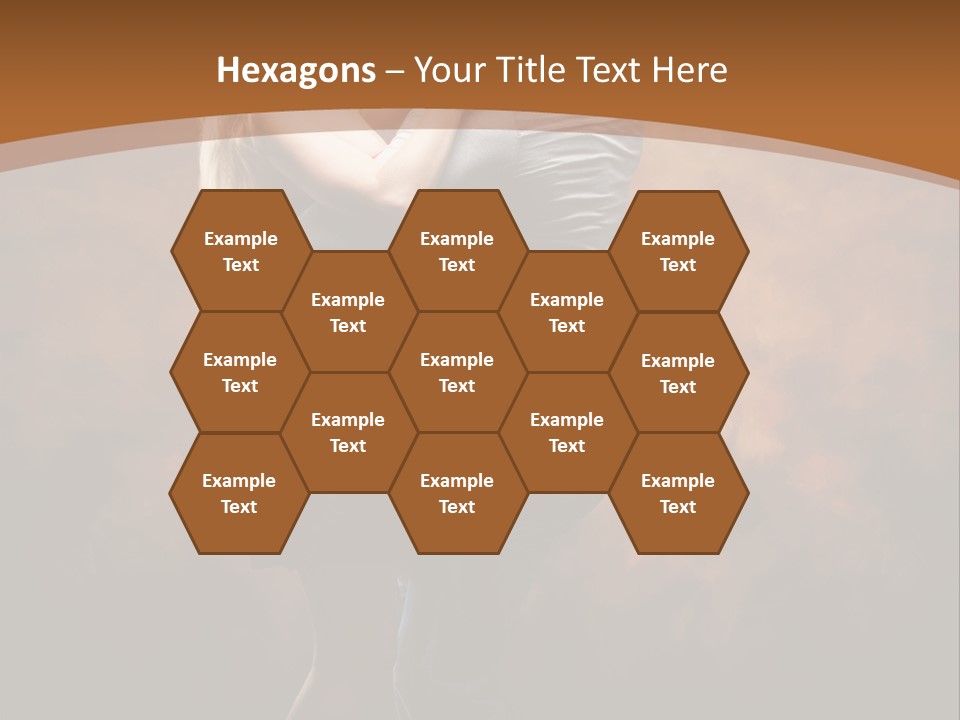 A Man And A Woman Dancing Together In Front Of A Brown Background PowerPoint Template