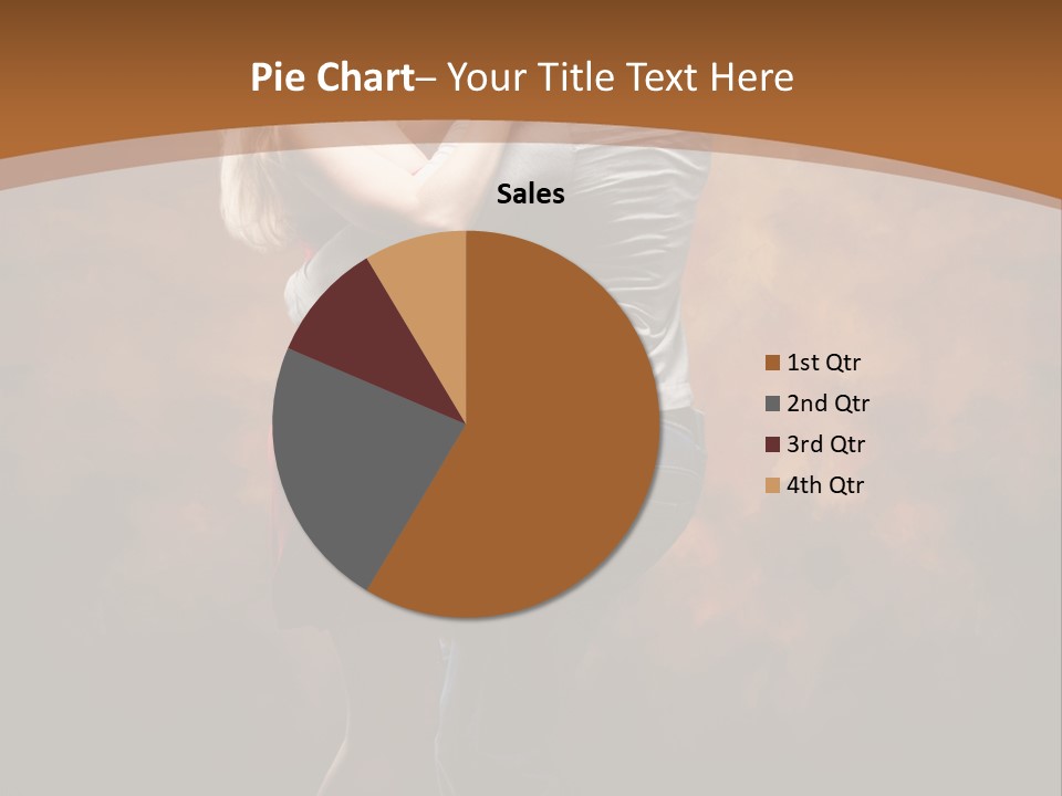 A Man And A Woman Dancing Together In Front Of A Brown Background PowerPoint Template