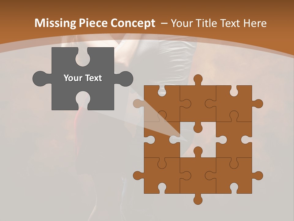 A Man And A Woman Dancing Together In Front Of A Brown Background PowerPoint Template