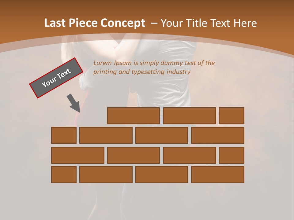 A Man And A Woman Dancing Together In Front Of A Brown Background PowerPoint Template