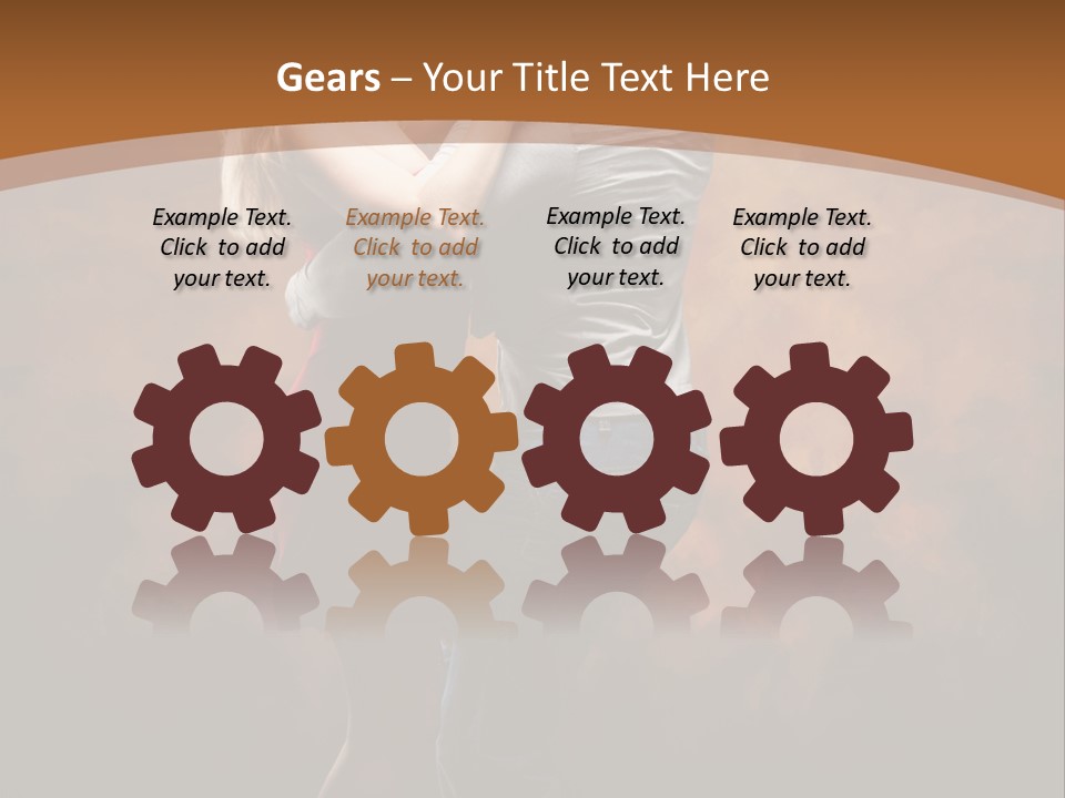 A Man And A Woman Dancing Together In Front Of A Brown Background PowerPoint Template