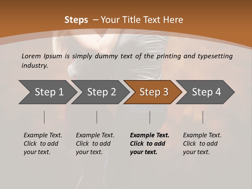 A Man And A Woman Dancing Together In Front Of A Brown Background PowerPoint Template