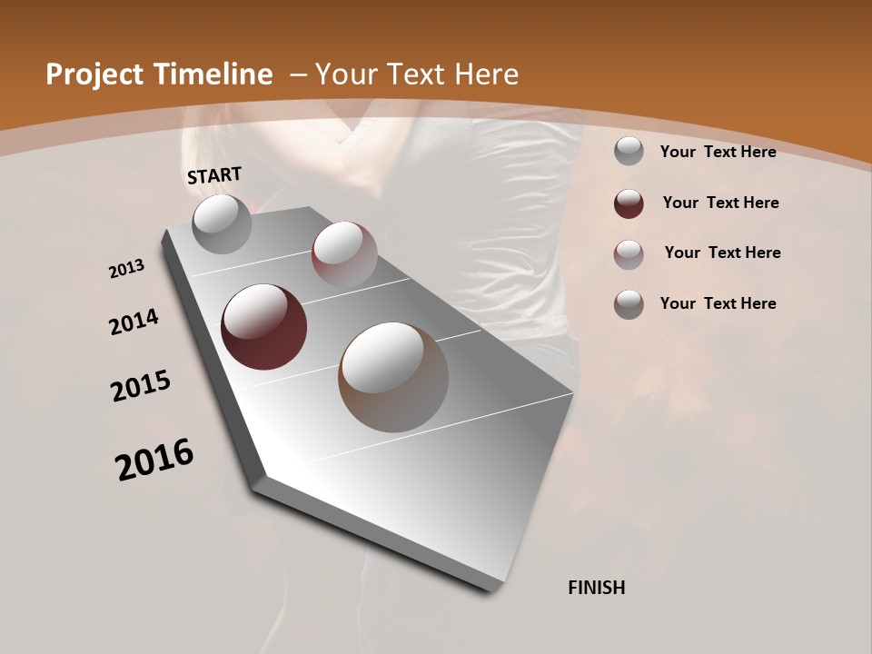 A Man And A Woman Dancing Together In Front Of A Brown Background PowerPoint Template