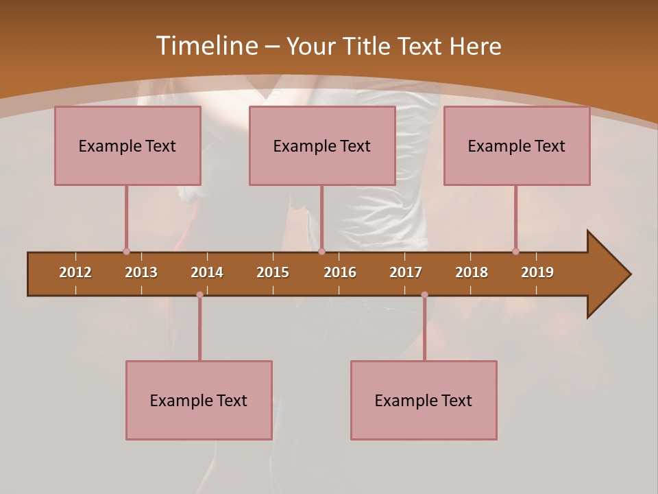 A Man And A Woman Dancing Together In Front Of A Brown Background PowerPoint Template