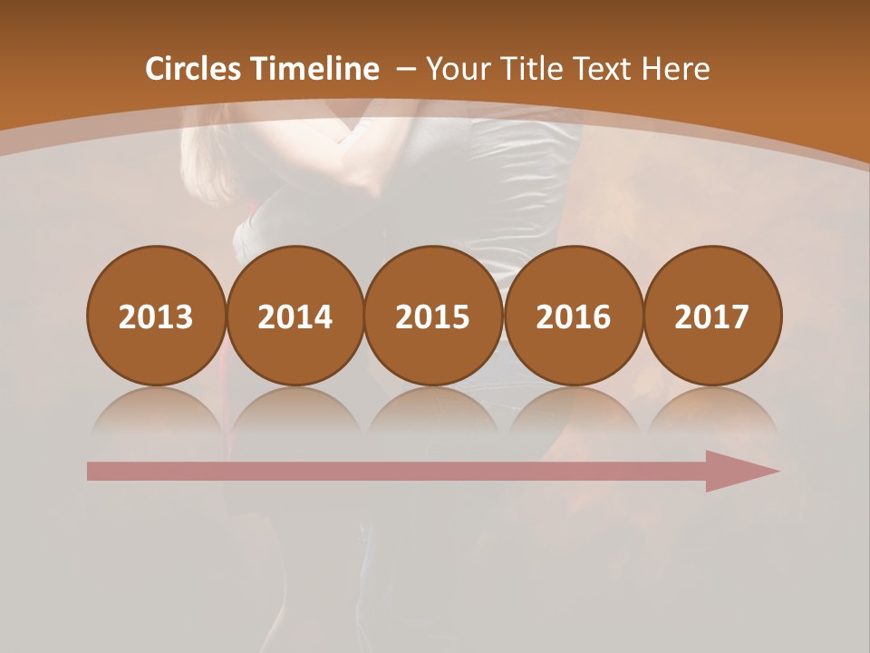 A Man And A Woman Dancing Together In Front Of A Brown Background PowerPoint Template