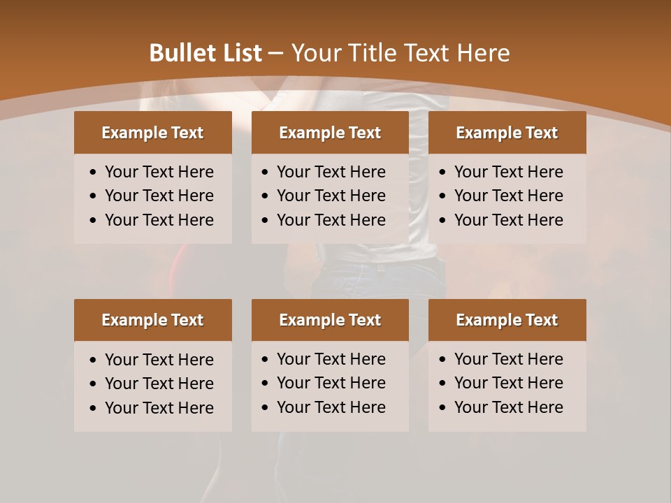 A Man And A Woman Dancing Together In Front Of A Brown Background PowerPoint Template