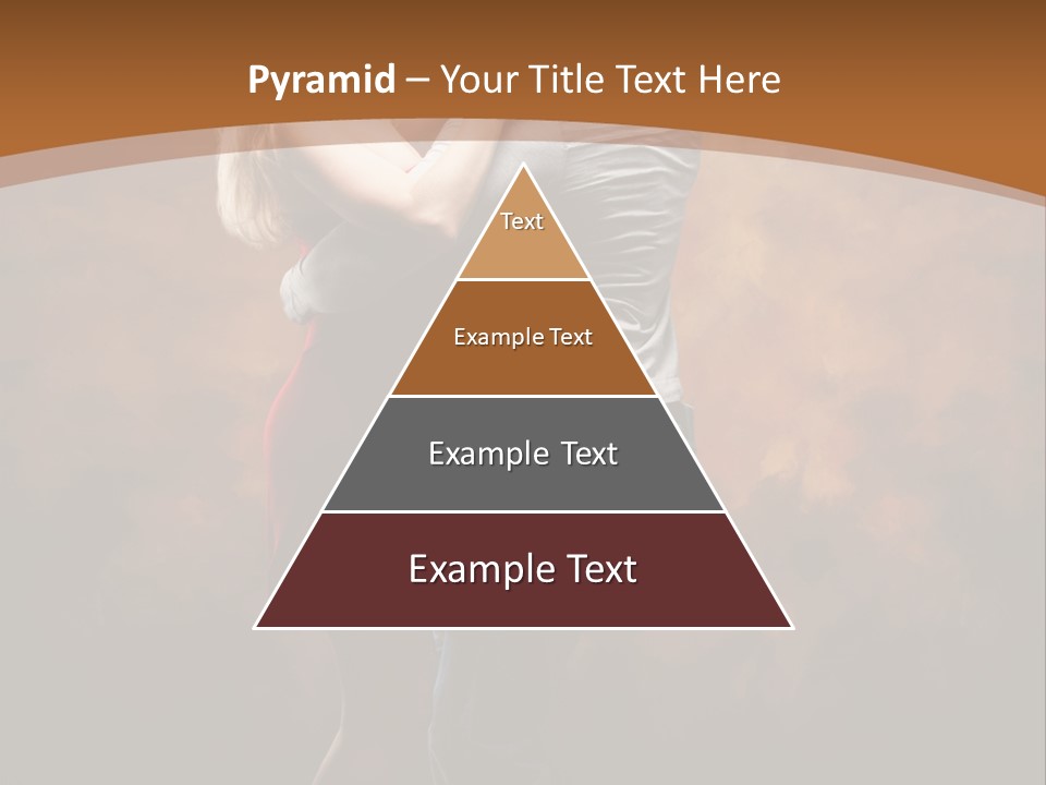 A Man And A Woman Dancing Together In Front Of A Brown Background PowerPoint Template