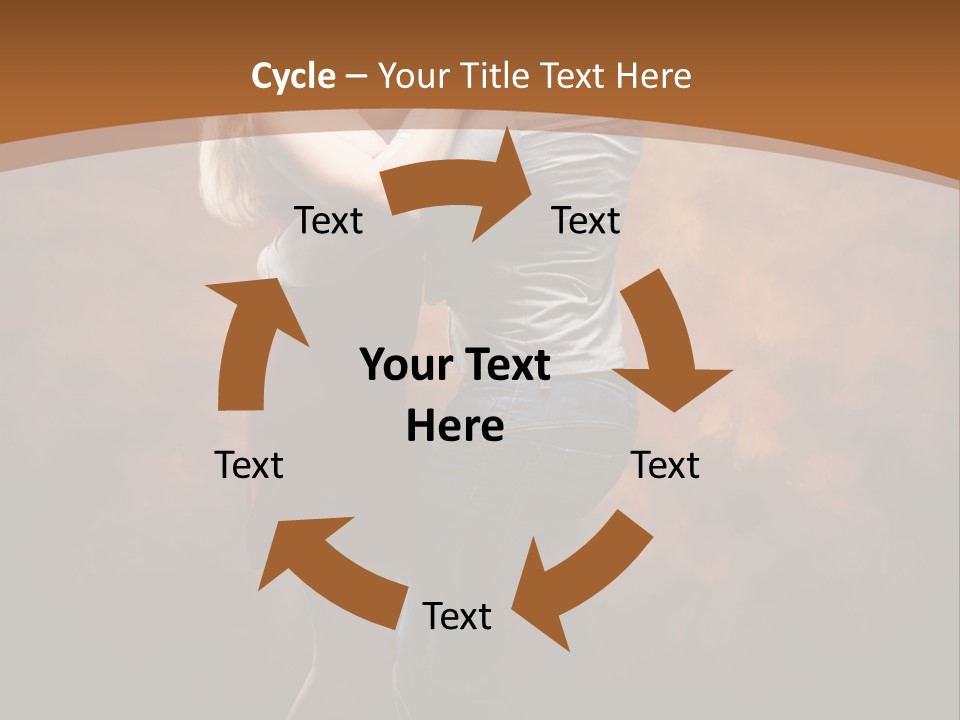 A Man And A Woman Dancing Together In Front Of A Brown Background PowerPoint Template