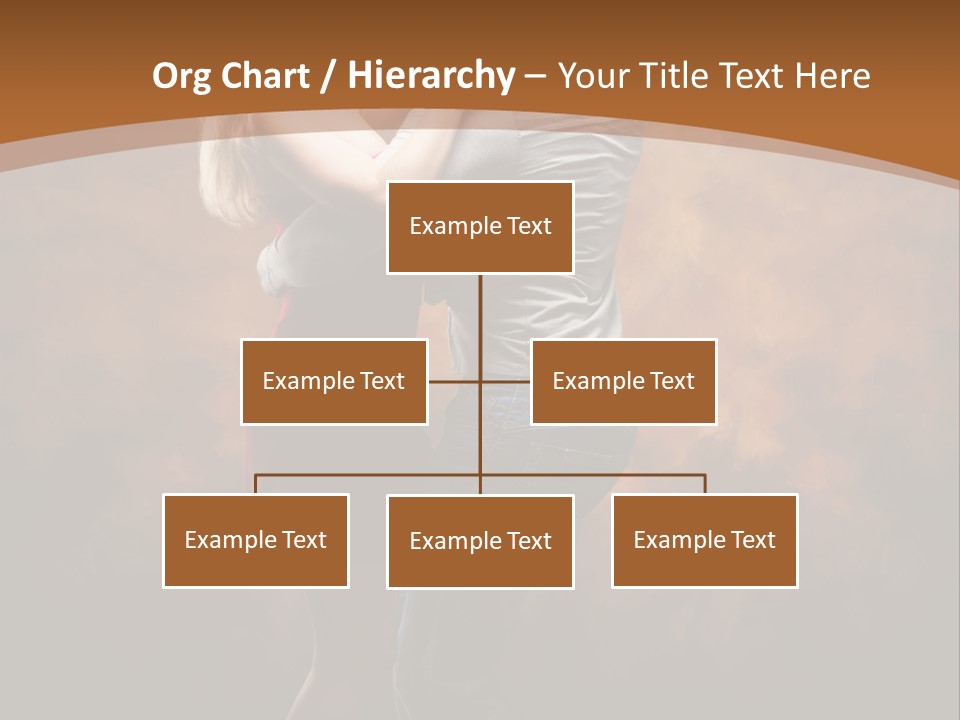 A Man And A Woman Dancing Together In Front Of A Brown Background PowerPoint Template