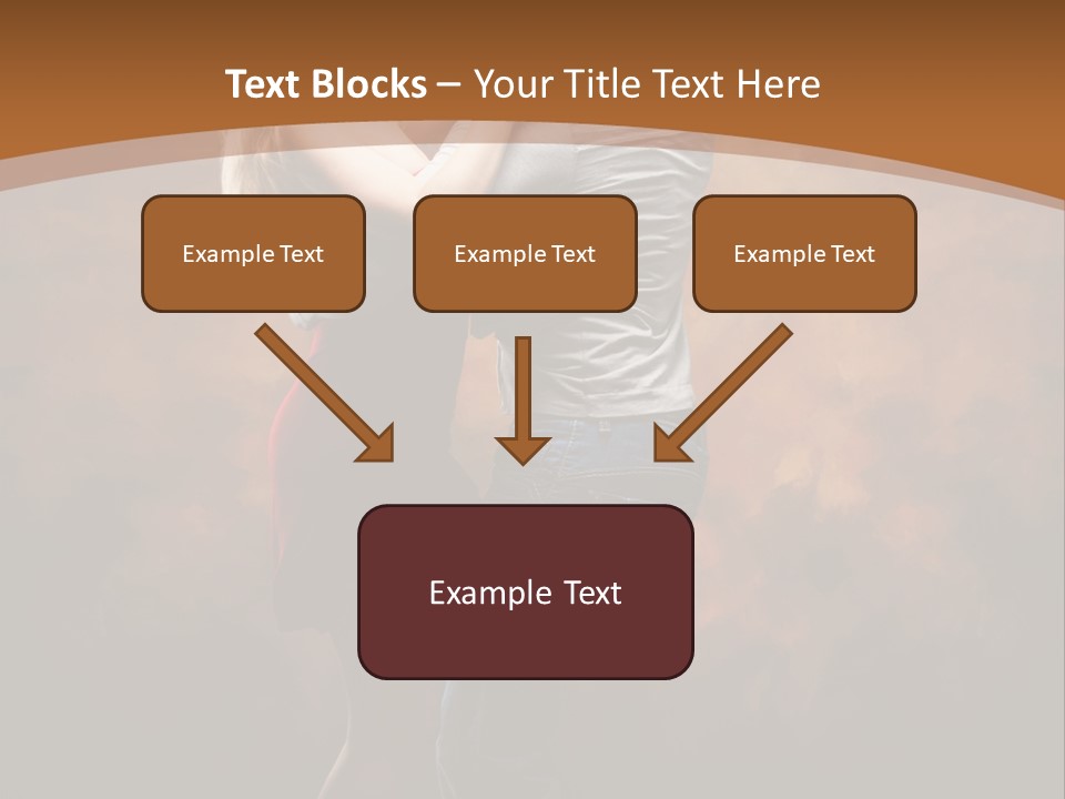 A Man And A Woman Dancing Together In Front Of A Brown Background PowerPoint Template