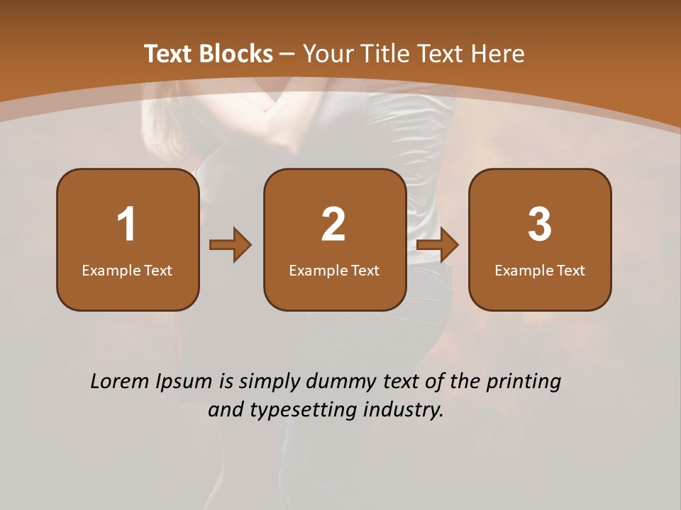 A Man And A Woman Dancing Together In Front Of A Brown Background PowerPoint Template