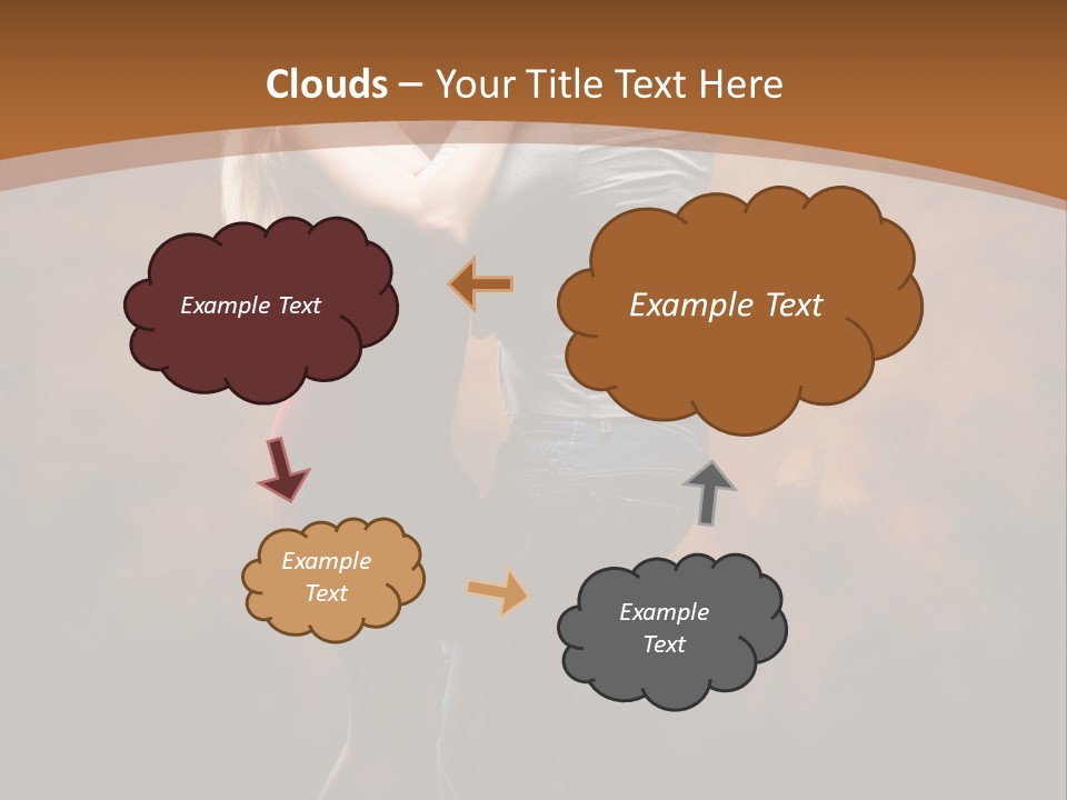 A Man And A Woman Dancing Together In Front Of A Brown Background PowerPoint Template