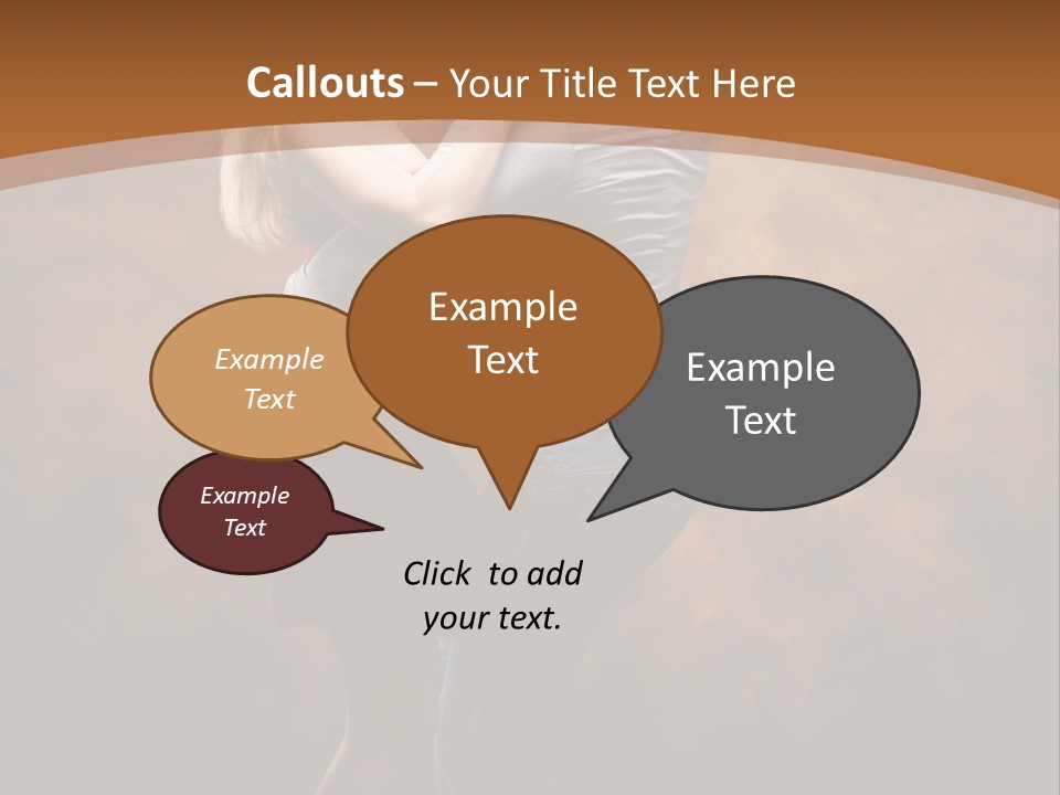 A Man And A Woman Dancing Together In Front Of A Brown Background PowerPoint Template