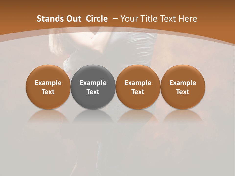 A Man And A Woman Dancing Together In Front Of A Brown Background PowerPoint Template