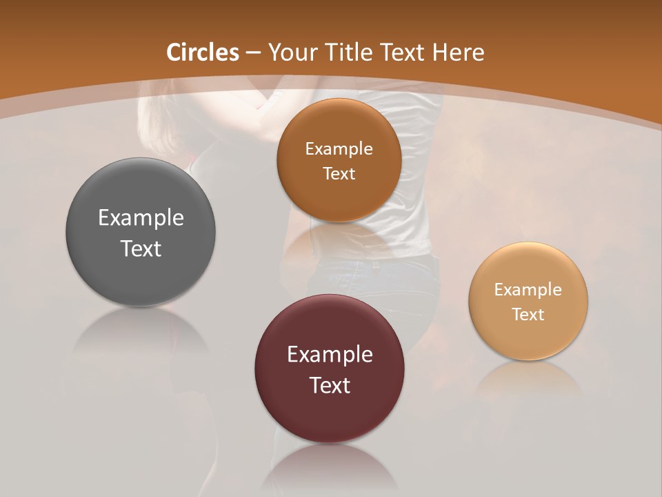 A Man And A Woman Dancing Together In Front Of A Brown Background PowerPoint Template