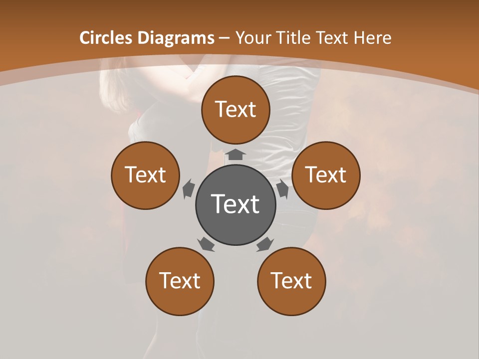 A Man And A Woman Dancing Together In Front Of A Brown Background PowerPoint Template