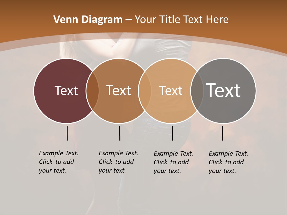 A Man And A Woman Dancing Together In Front Of A Brown Background PowerPoint Template