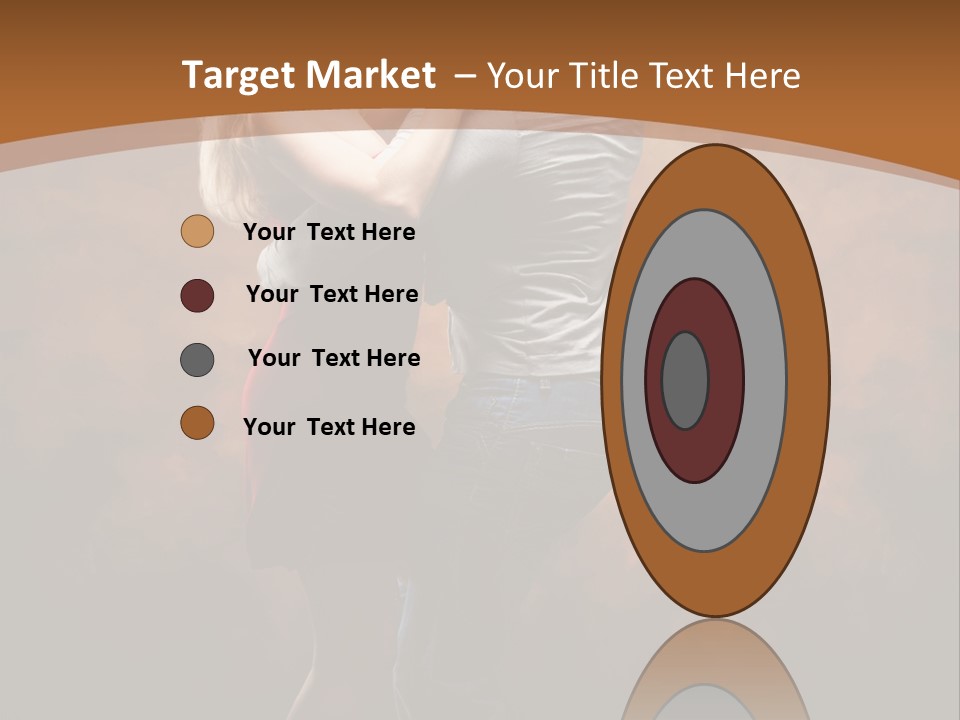 A Man And A Woman Dancing Together In Front Of A Brown Background PowerPoint Template