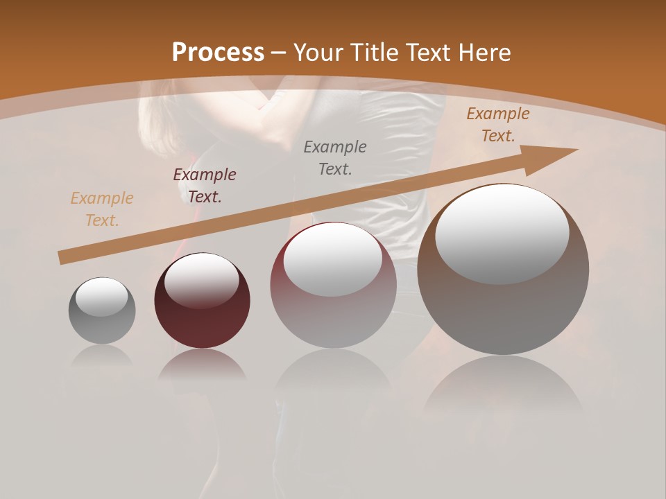 A Man And A Woman Dancing Together In Front Of A Brown Background PowerPoint Template