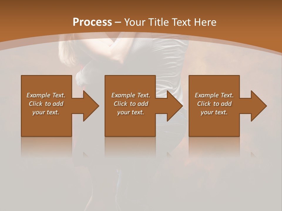 A Man And A Woman Dancing Together In Front Of A Brown Background PowerPoint Template