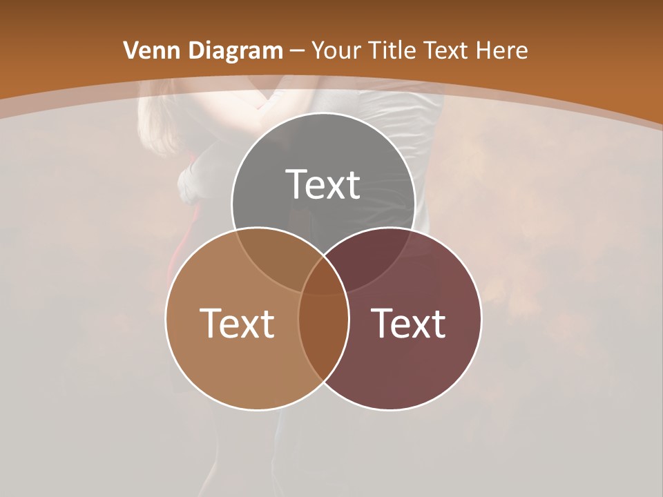 A Man And A Woman Dancing Together In Front Of A Brown Background PowerPoint Template