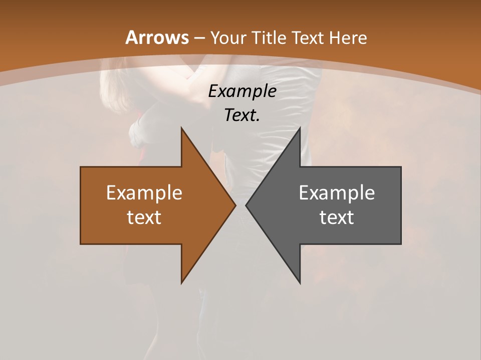 A Man And A Woman Dancing Together In Front Of A Brown Background PowerPoint Template