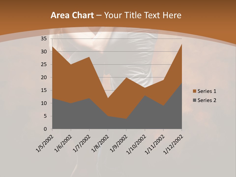 A Man And A Woman Dancing Together In Front Of A Brown Background PowerPoint Template