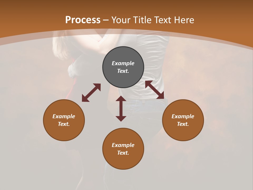 A Man And A Woman Dancing Together In Front Of A Brown Background PowerPoint Template