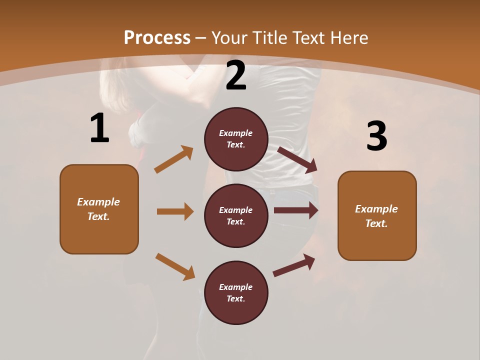 A Man And A Woman Dancing Together In Front Of A Brown Background PowerPoint Template