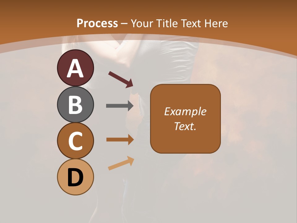 A Man And A Woman Dancing Together In Front Of A Brown Background PowerPoint Template